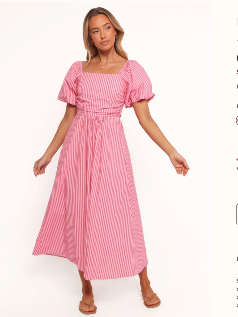 Petal & Pup Chlo Puff Sleeve Midi Dress sz XL